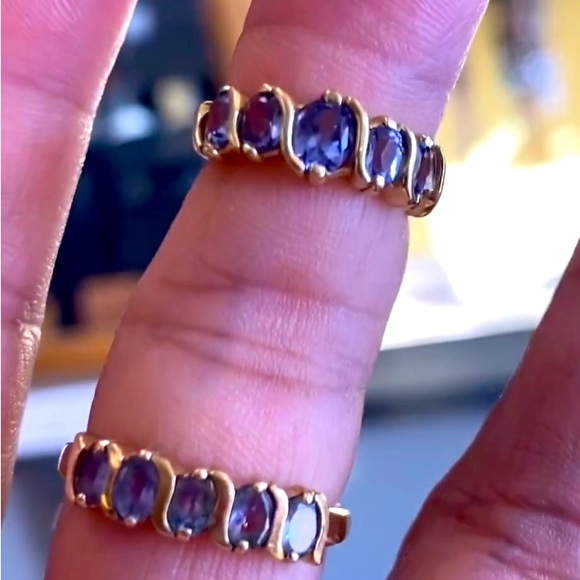 Jewelry - Lot of 2 Solid 10k gold & Tanzanite Rings